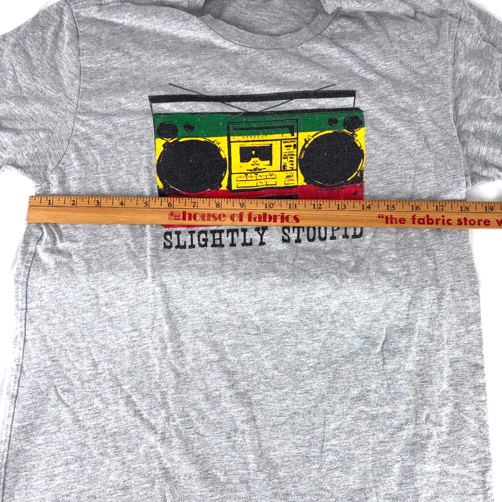 Slightly Stoopid Gray T Shirt Mens M Next Level Boombox Rasta Red Gold Green - Picture 5 of 9